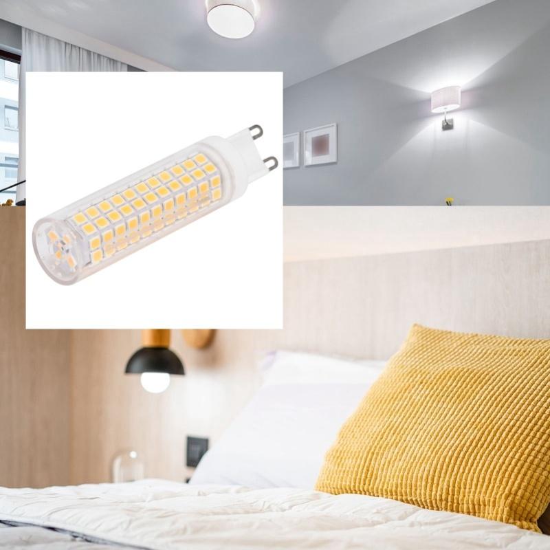 G9 136-LED-Birne 15W 1200LM Dimmbar Keramik Bi-Pin Maiskolben-Birne Für Heim-Innenbeleuchtung(220V Kaltweiß)