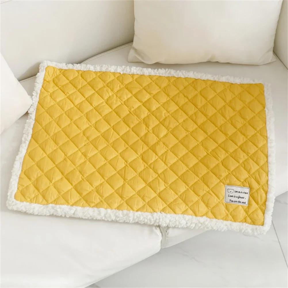 Double-sided Pet Mat All Seasons Dog Bed Mattress Soft Fleece Keep Warm Small Dogs Sofa Cushion Cat Sleeping Pad Pets Blanket