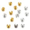 100pcs Metal Open Crimp Beads Covers End Beads Stopper Spacer Beads for DIY Bracelet Jewelry Making Findings Components Supplies
