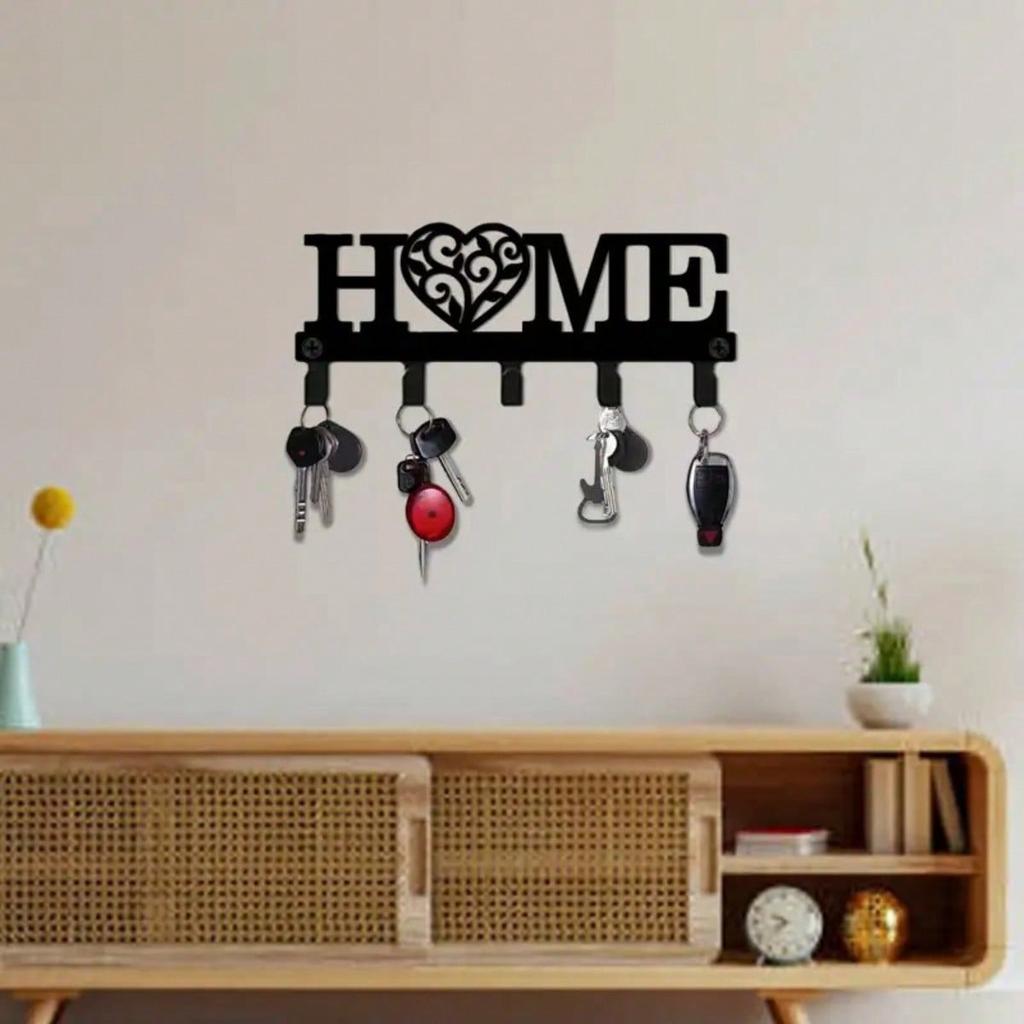 Iron Wall Hook Key Rack for Home Garage Kitchen Bathroom Entryway