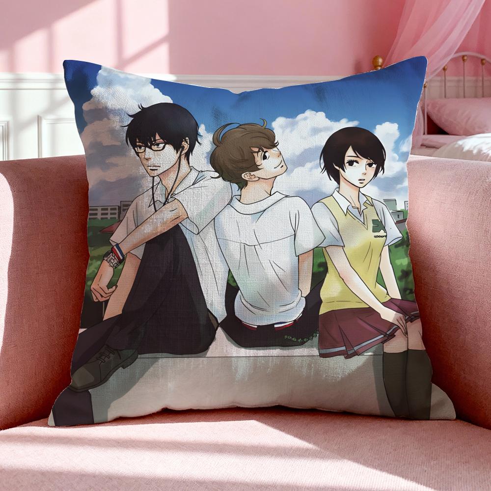 Anime Z-Zankyou No Terror Cushion Cover Breathable Linen Pillowcase Summer Odorless Eco-Friendly Invisible Zipper Washable