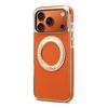 Genuine Leather IPhone 18 Pro Max Case With Magnetic Snap Rotating 17-Gear Stand Electroplated Finish Slim Protective Cover