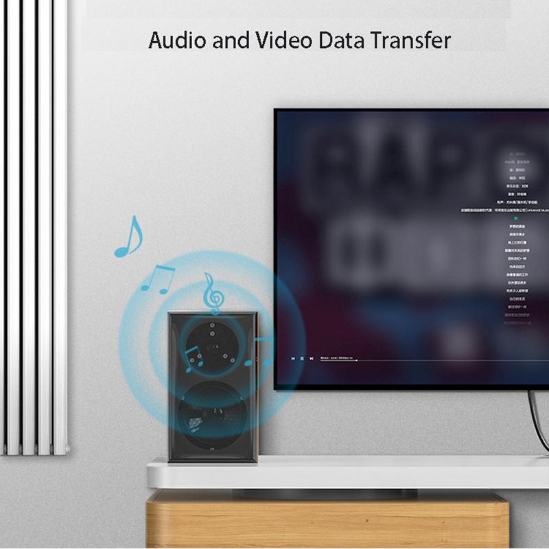 With HDMI Splitter Adapter HUB 2K 1080P Extend Cable Adapter Projector Monitor HDTV Audio Video Cord Male to Female Converter