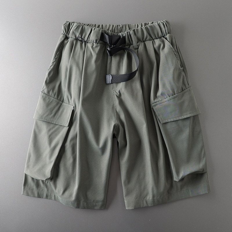 Japanese Style Function Export Label Cutting Men Parka Shorts Army Green 2XL
