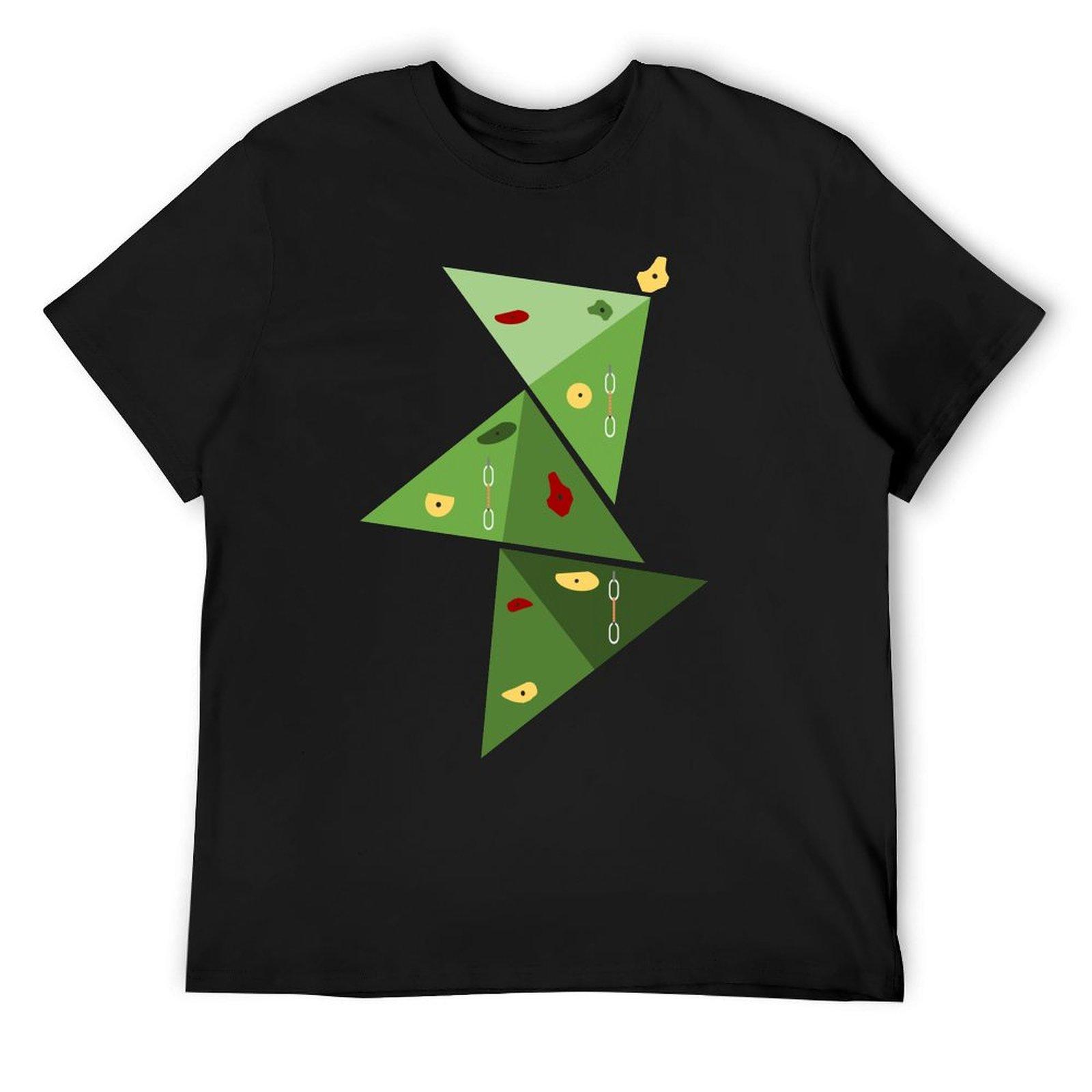 

Climbing Christmas Tree T-Shirt customs design your own oversized graphic tee slim fit t shirts for men 4XL