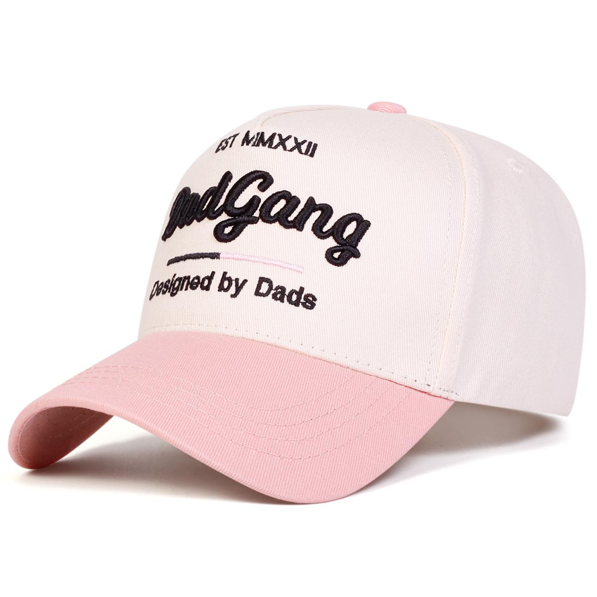 

Бейсболки унисекс DadGang с вышитыми буквами, регулируемые повседневные шляпы для весны и осени, солнцезащитная кепка для отдыха на открытом воздухе розовый бежевый