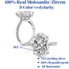 Moissanite Ring 100% Real 925 Silver Diamond Party Wedding Band Rings for Women Bridal Engagement Jewelry GRA Certified