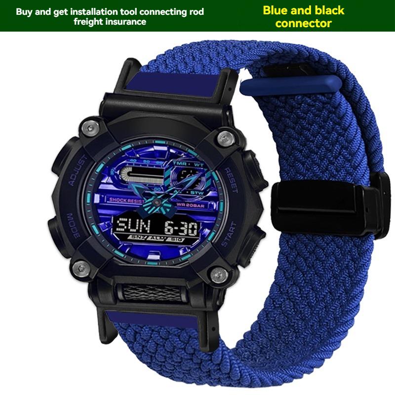 for Casio Watch with 16mm Magnetic Outdoor Nylon Strap G-SHOCK GA110 100 120 GA900 GA2100 DW-5600 GW-B5600 GW-M5610 Sports Strap