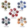 Artistic Crafted Flower Crystal Pendant Set Natural Stone Flower Pendant Charm For Handmade Jewelry And Necklace