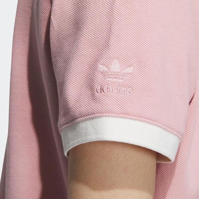 Adidas Originals Monkey Kingdom Co-Branded Series Polo Shirt With Cartoon Logo Patchwork Design Women Tops Miracle-Purple Pink IP1778
