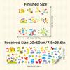 Cute Cartoon Colorful Numbers Flowers Animals Wall Stickers Self-Adhesive Decals for Kids Room Kindergarten Decor