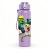 1PC Minecraft Duck Warrior Character 750ml Color Plastic Sports Water Bottle Leakproof Flip Straw Lid Suitable for Sports Office Home Use