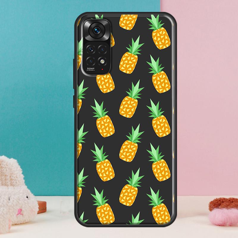 Summer Fruit Pineapple Case For Xiaomi Redmi Note 12 11 10 9 8 Pro 9S 10S 11S 12S Redmi 12C 9A 9C 10A 10C Coque