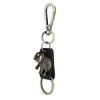 2Pcs Key Chains Elephant Shape Metal Cowhide Car Keychain Retro Leather Pendant GiftsBlack