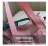 Women's Pink Canvas Tote Bag - Large Capacity, Versatile Shoulder Handbag for Commuting (2026 New Style)