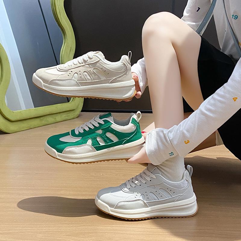 Little White Shoes Women's Spring New Ins Female Students' Leisure Through the Net Versatile Board Shoes Street Auction AG