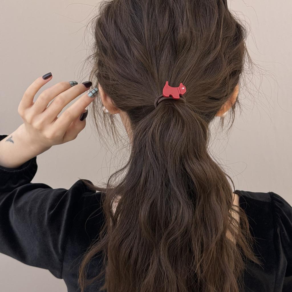 Cute Cartoon Dog Water Diamond, Simple Headband, High-elasticity Ponytail Tie, Hair Band and Hair Tie