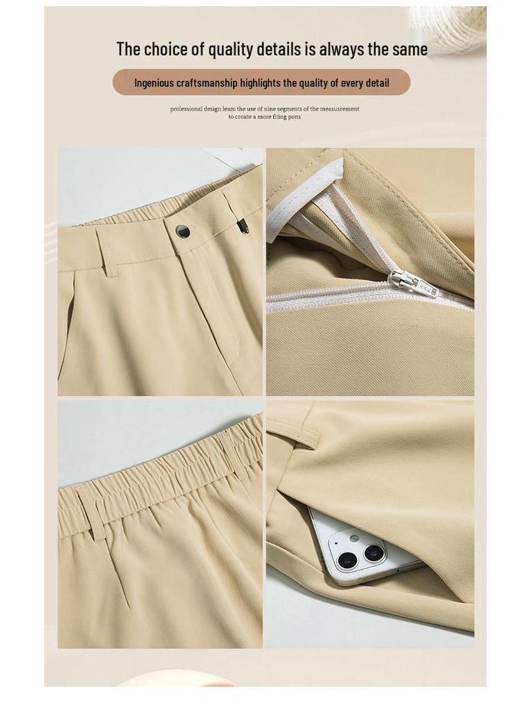 Brand Premium Mid-Aged Women's Spring & Autumn Casual Plus Size Straight-Leg Pants