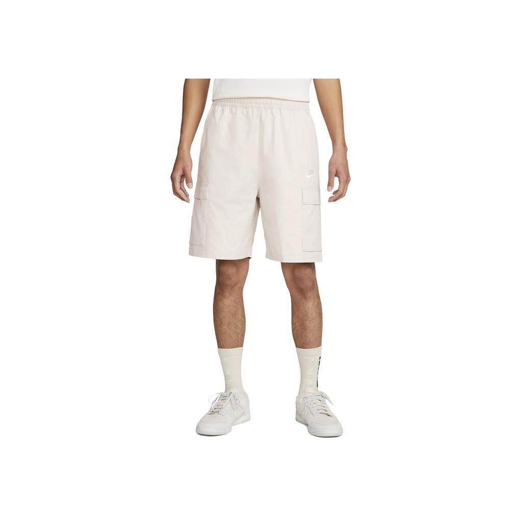 Nike High-Waist Drawstring Shorts With Pockets And Logo Men Bottoms White FB1247-104