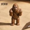 Miniature Resin Gorilla Ornaments Gorilla/Frog Figurine, Animal Ornament, Funny Gesture Statue Small Car Dashboard Accessories for Desktop Decor, Cute