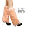 Plush Leg Warmers for Women Soft Furry Boot Toppers Ribbed Elastic Top Fuzzy Leg Covers Winter Accessory Party Costume