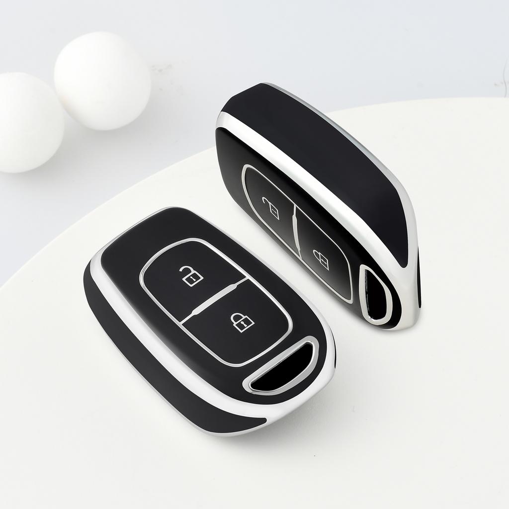 2 Button TPU Car Key Case Cover Shell Fob For Renault Kwid Traffic Symbol Dacia Sandero Logan Duster Car Supplies Car Key Bag