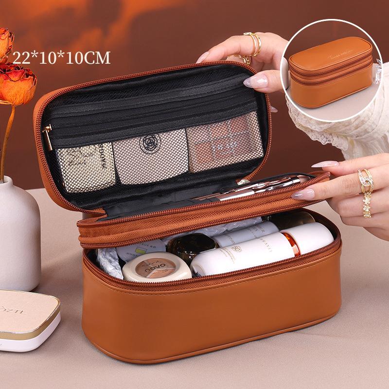 Women's Cosmetic Bag Makeup Bag Double Layer Large Capacity Luxury Cosmetics Organizer Travel Essentials Women's Storage Bags