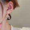 French Retro Zircon & Pearl Geometric Stud Earrings: Luxurious and Fashionable Accessories for Women