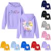 Kinder Langarm Lockerer Pullover Buchstabenaufdruck Kordelzug Kapuzen-Sweatshirt