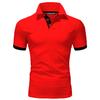 New Trendy Men'S Summer Collar Paul T-Shirt Men'S Heavy Oversize Solid Color Casual Short Sleeve