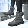 Large Size Casual Boots Men's Winter New High-top Martin Boots Men's Snow Boots Velvet Warm Outdoor