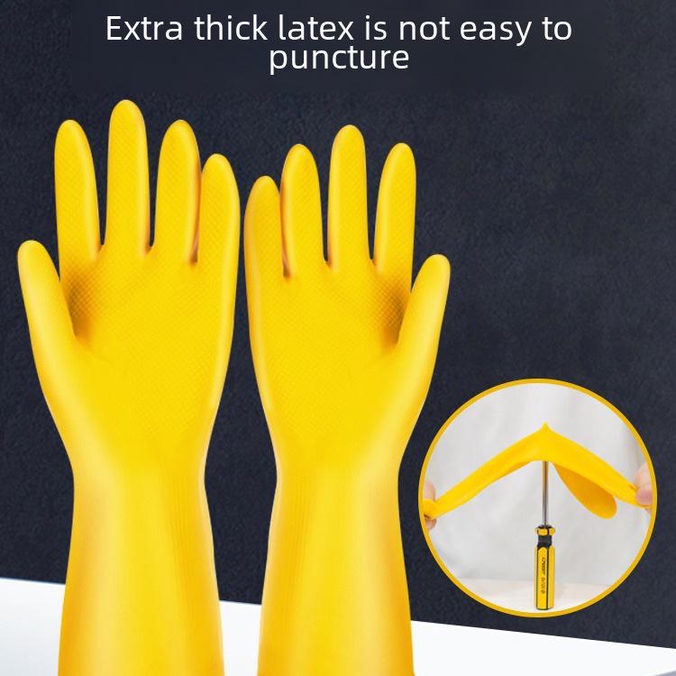 Mănuși de latex pentru bucătărie Oxford - Cauciuc durabil, îngroșat, mănuși de curățare impermeabile pentru spălarea vaselor în gospodărie.