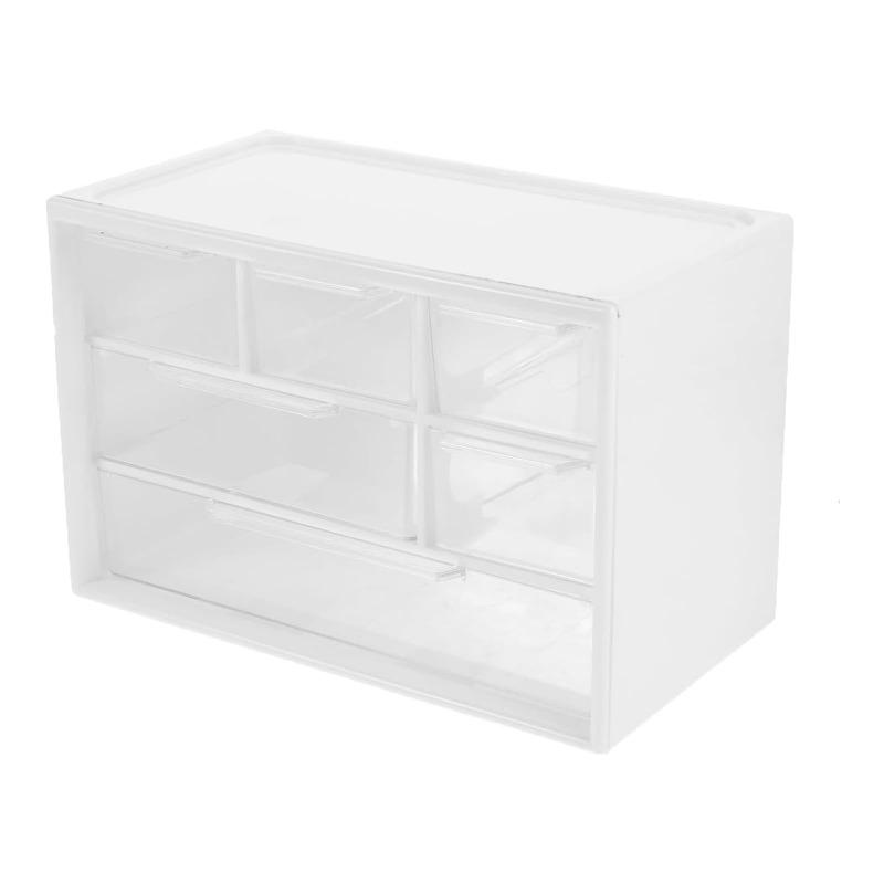 Dustproof Clear Plastic Desktop Storage Box with Drawers Transparent Mini Organizer for Jewelry Small Tools Stationery 2990₽