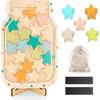 Magnetic Star Jar Reward System for Kids - Classroom & Home Behavior Chart with Stars - Wooden Motivational Jar for Potty Training, Chores,
