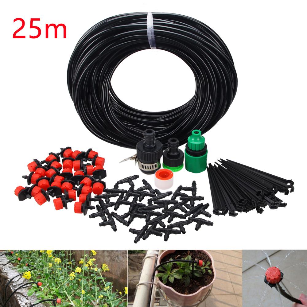 25m Diy Drip Irrigation System Automatic Watering Garden Hose Micro Drip Kits Adjustable Drippers Buy At A Low Prices On Joom E Commerce Platform