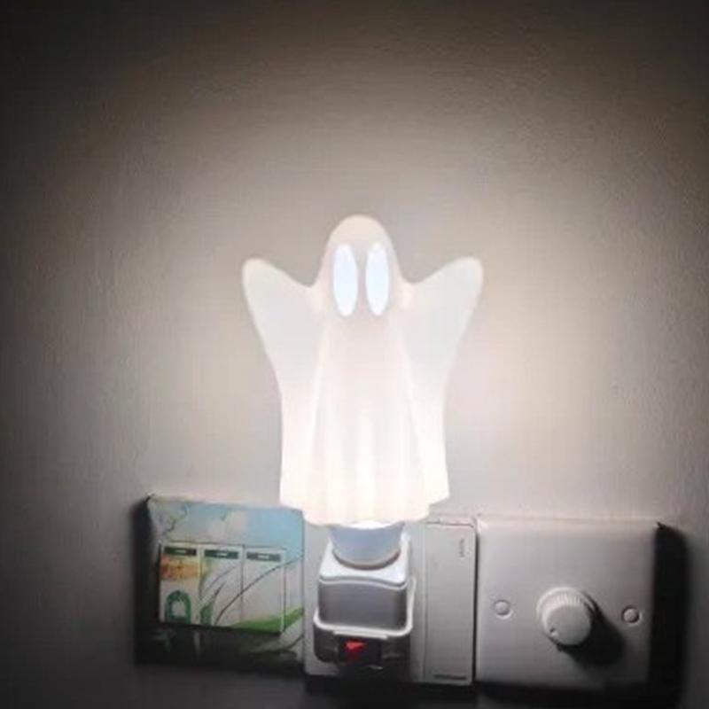 Halloween Cute Ghost Candle Holder 3D Printed Candlestick Night Light Cover Desktop Ornament Halloween Party Decorations