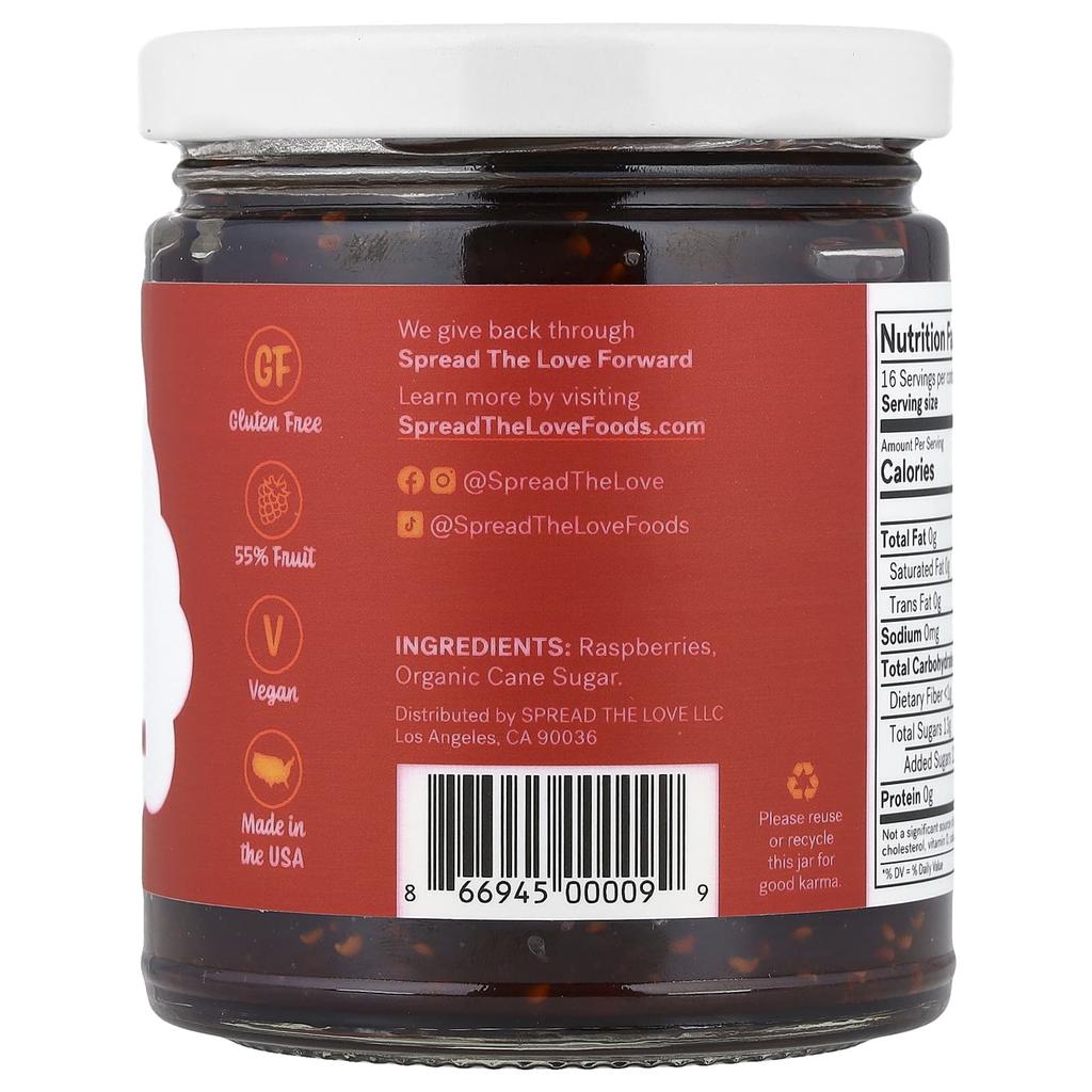Verbreite die Liebe, handgemachte Himbeermarmelade, 326 g (326 g)