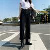 Jeans Donna All-match Pantaloni stile coreano Denim Vintage Nero Solido Vita alta Autunno Baggy Chic Street Casual