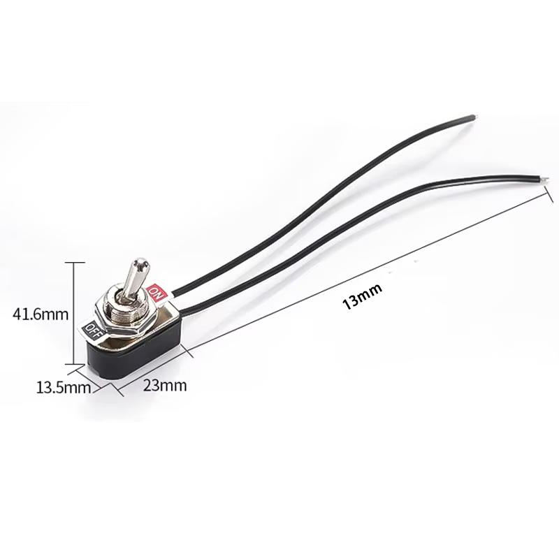 1PC AC 250V 6A On/Off Prewired Standard Toggle Switch With Wire Cable KNS-1 SPST Contacts Switch Electrical Equipment Switches4