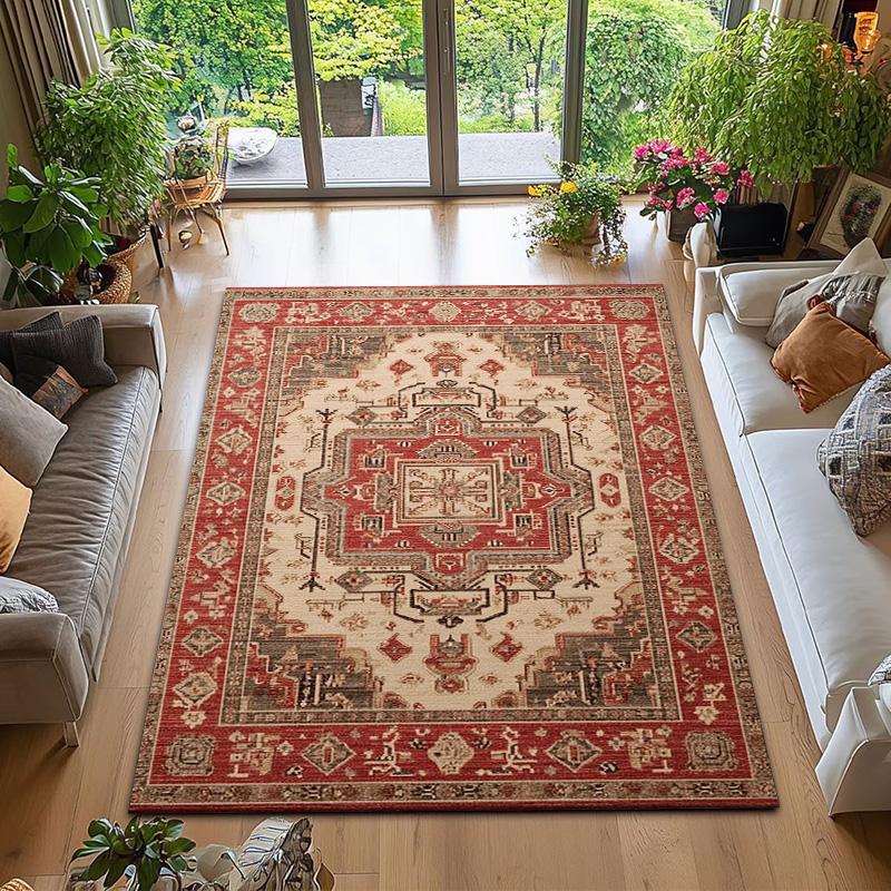 RAKKS Persian Bohemian Mat for Modern &Traditional Decor-Soft Texture,Suitable for Large Spaces & High-Traffic Areas Floor Decor