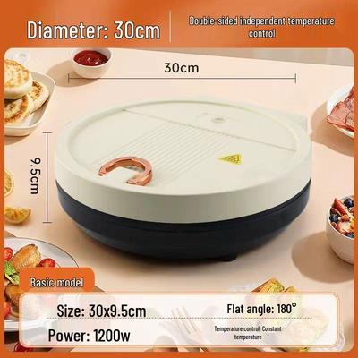 Crêpière Multifonctionnelle Électrique pour la Maison avec Chauffage Double Face, Protection contre la Mise Hors Tension, et Capacités de Friture Profonde et de Grillade.