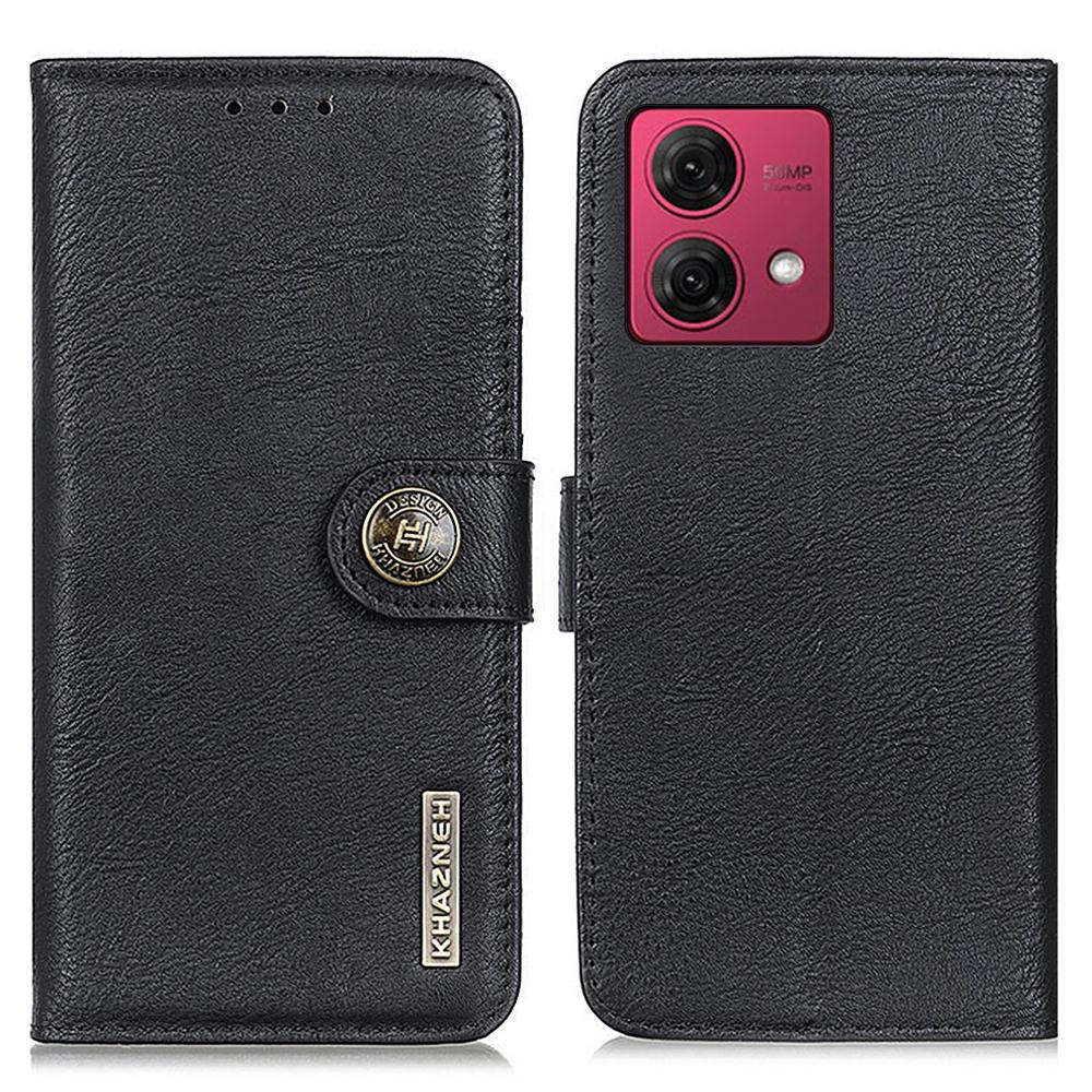 KHAZNEH For Motorola Moto G84 5G Case Cowhide Texture Anti-drop PU Leather Phone Cover