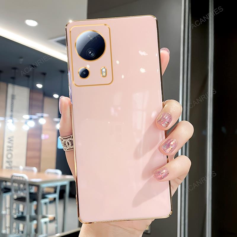 Xiaomi13 13lite Luxury Plating Ring Holder Stand Case For Xiaomi Mi 13 Lite Pro Ultra 5g Soft Silicone Back Cover On Xiomi Mi13