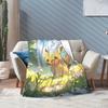 GUOYU Blanket pikachus Squirtle AND Charmander Blanket Super Soft Cozy Bulbasaur Throw Blankets for Bed 50x60 Inch Multiple Sizes Rug Piece