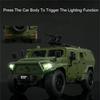 1:18 DongFeng MengShi Car Model Toys Alloy Diecast Military Off-road Cars Pull Back Sound Light Door Opened Boy Educational Toys