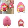 New Cute Cat Plush Toy Strawberry Cosplay Stuffed Animal Doll Bag Pendant Gift For Girls