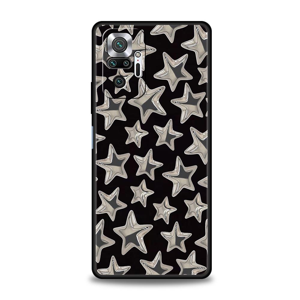 Black Spider Web Phone Case For Xiaomi Redmi Note 14 5G 13 12 10 11 Pro Plus 4G 14C 13C 12C 10C 9C Soft TPU Cover