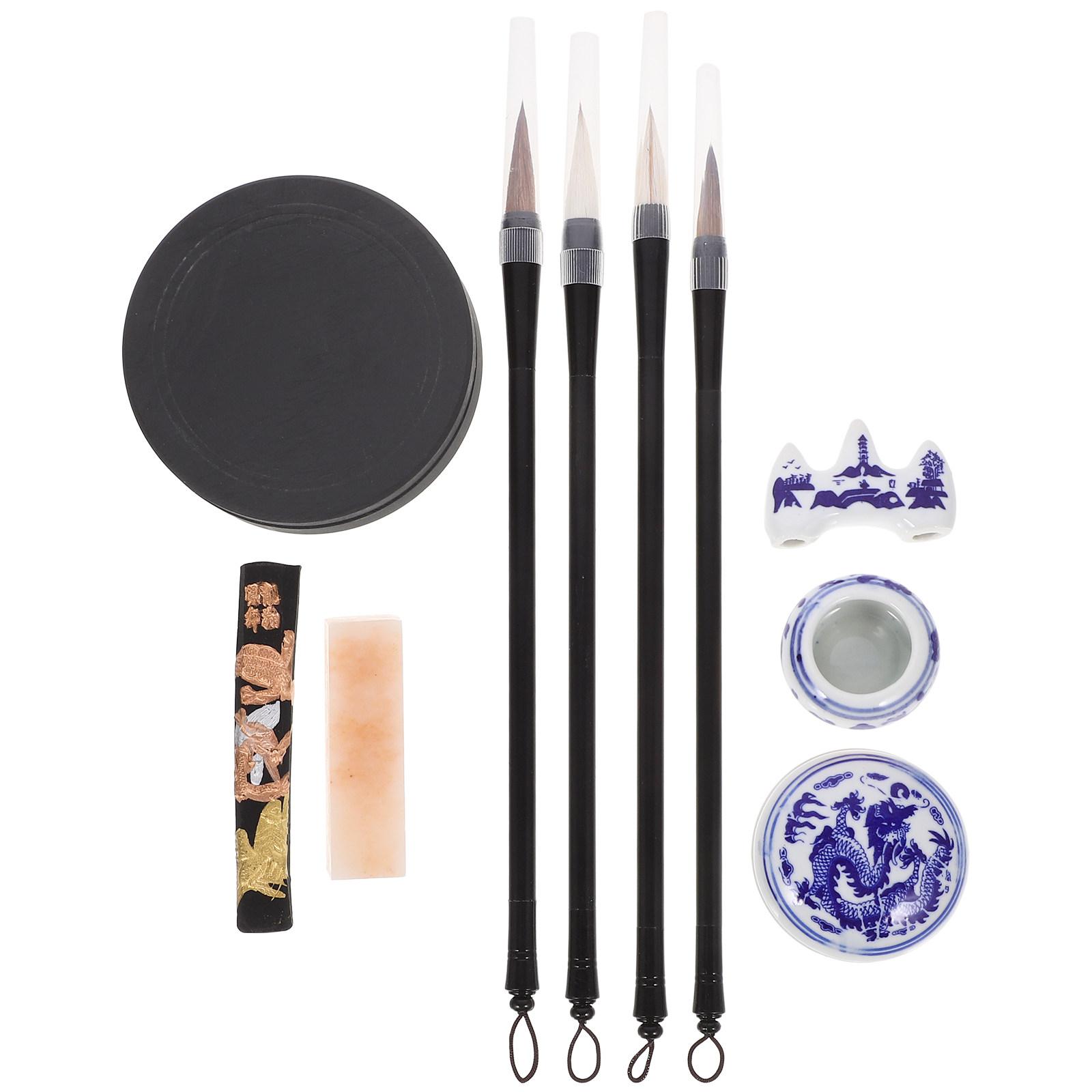 Chinese Calligraphy Brush Set Four Treasures of The Study Traditional Writing Painting Tools High Quality Beginner Calligraphy China Mainland