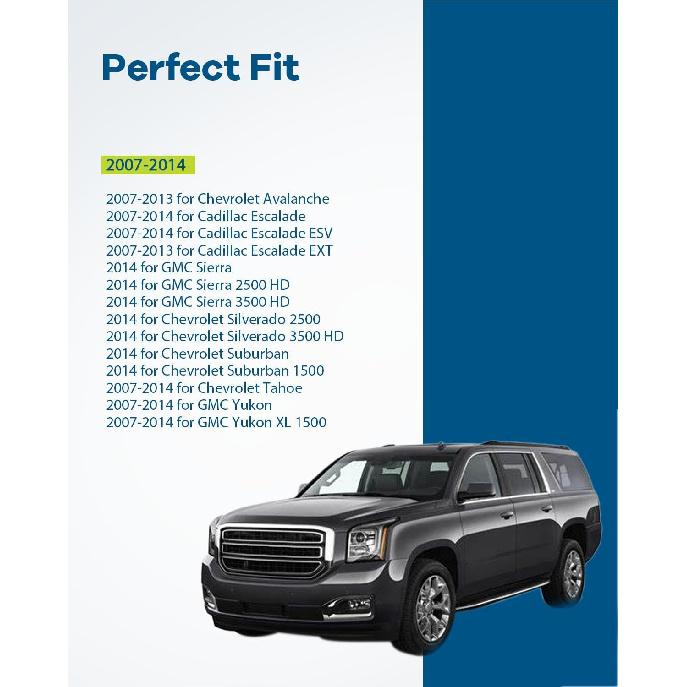 LUJUNTEC Interior Door Handle - Front Rear Driver Left Passenger Right Side, Chrome Direct Replacement for 2007-2013 for Cadillac for