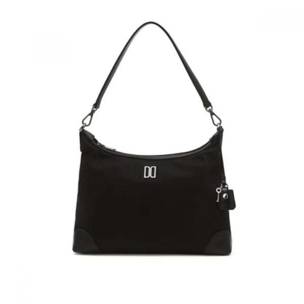 Daks Black Croc Cowhide Nylon Shoulder Bag M Dcba6e052bk